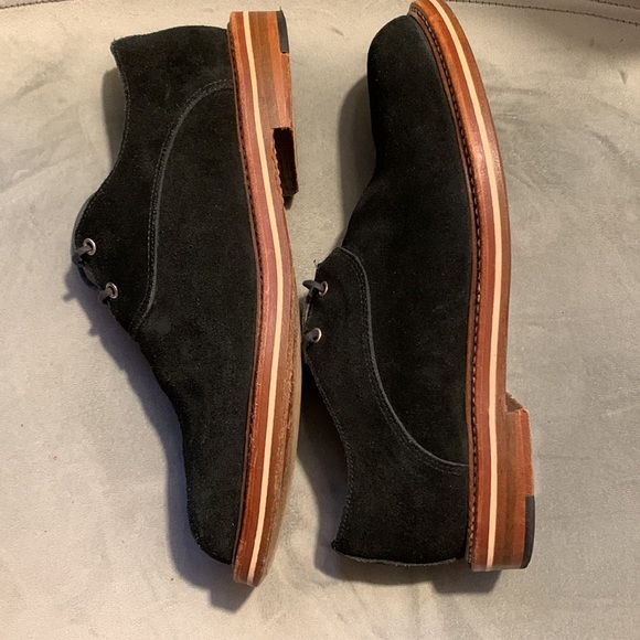 Helm USA Men\'s Black Suede Benson Oxford Shoes 9.5 EUC main image 5